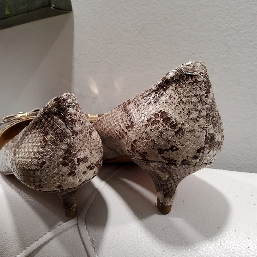Coach Mandy Python-Embossed Leather Size 7